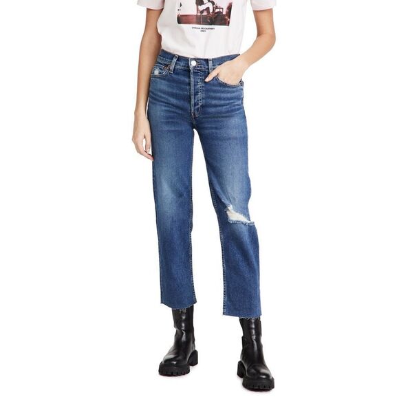 RE/DONE 70s Stove Pipe Jeans in Size 28 - Picture 1 of 11